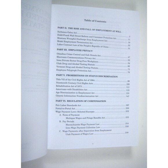 Employment Law Selected Federal State Statutes 2018 Edition Schwab Lester - Picture 5 of 7